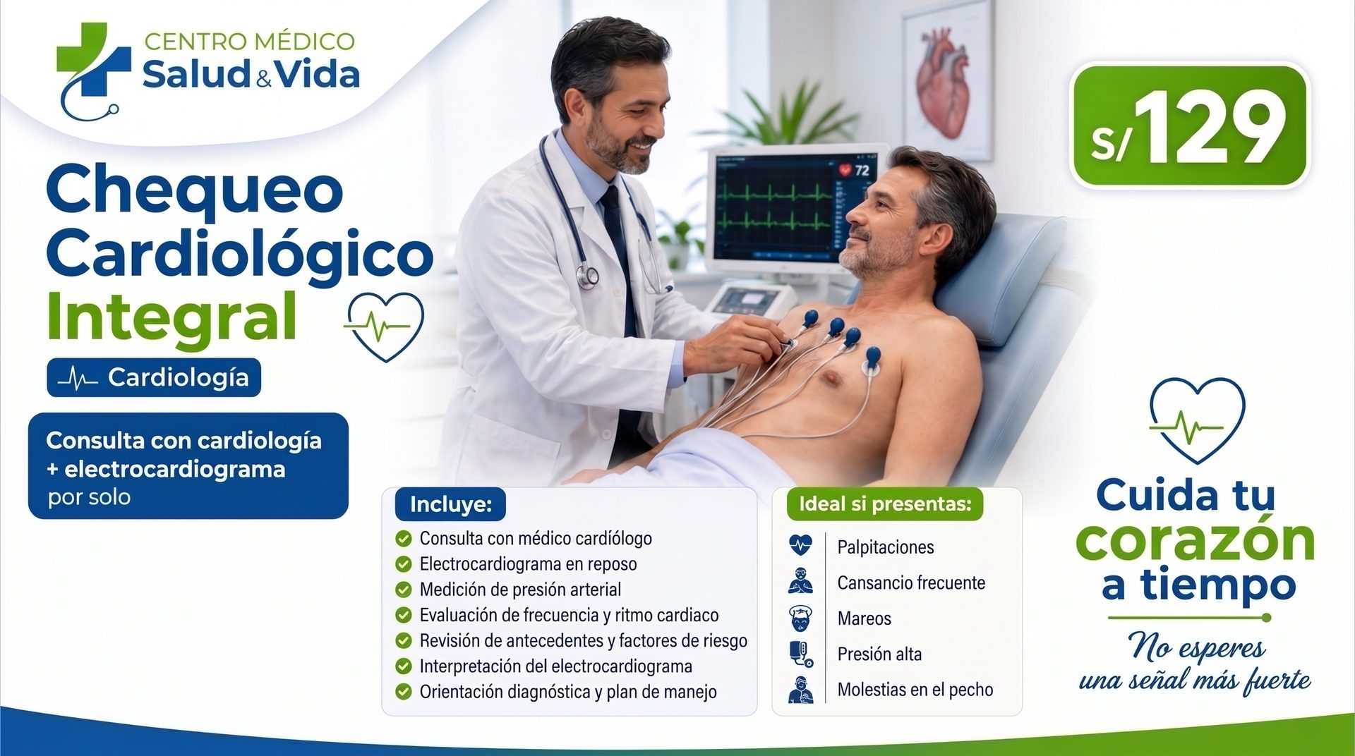 Promoción Chequeo Cardiológico Integral a S/129