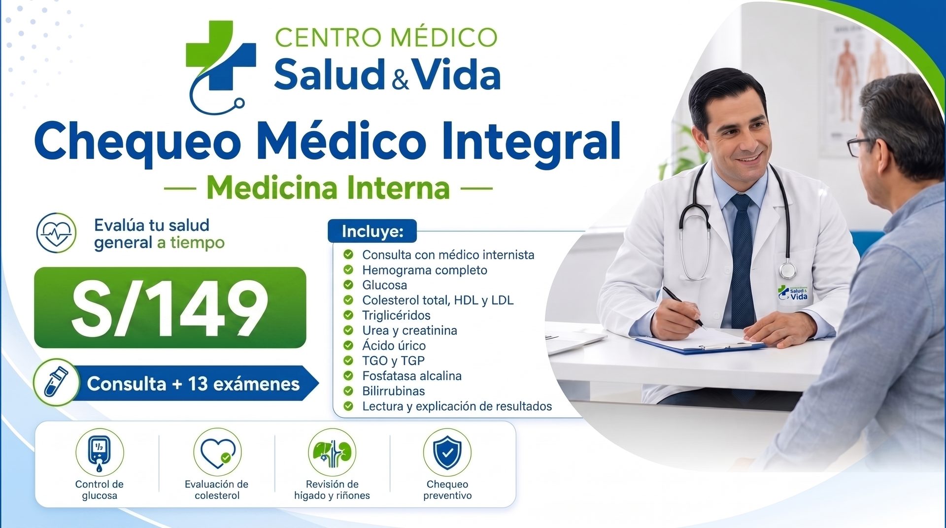 Promoción Chequeo Médico Integral a S/149